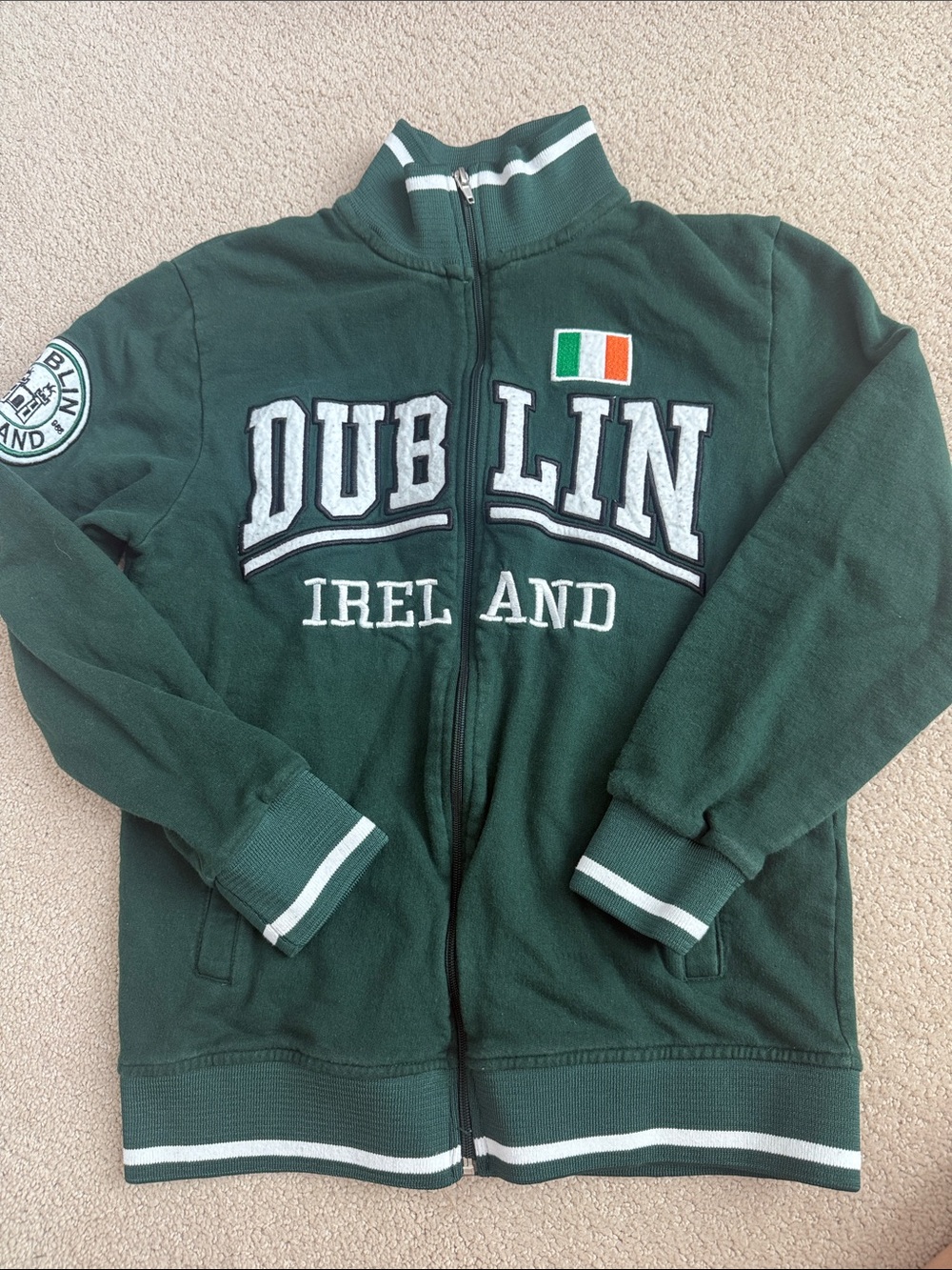 Dublin Ireland mock neck zip up